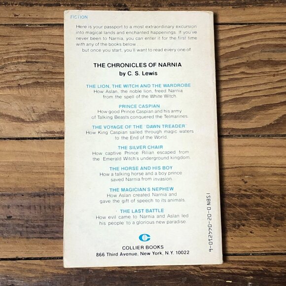 Chronicles of Narnia Book 7 The Last Battle C.S. Lewis 1970 Vintage Paperback - Picture 2 of 4